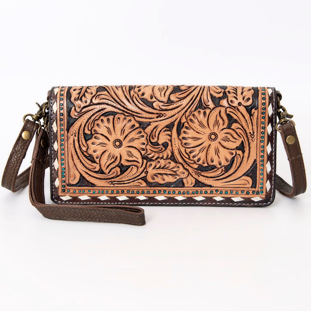 American Darling Organiser Hair-On Hand Tooled Genuine Leather