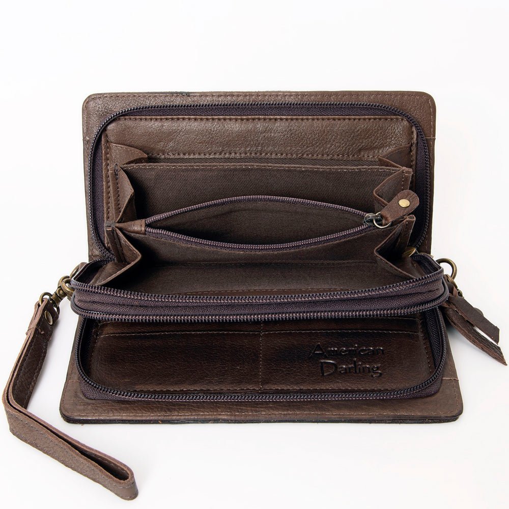 American Darling Organiser Hair-On Hand Tooled Genuine Leather