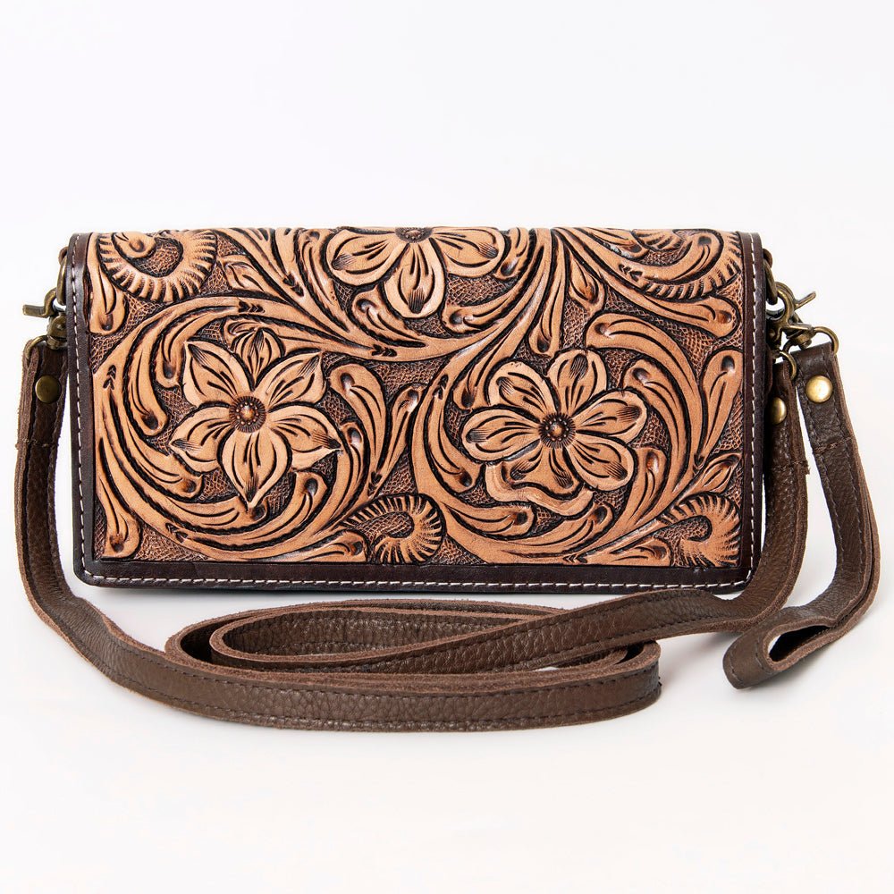 American Darling Organiser Hair-On Hand Tooled Genuine Leather