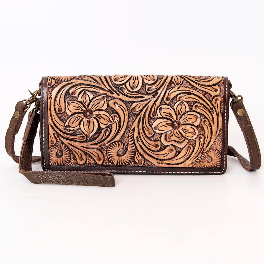 American Darling Organiser Hair-On Hand Tooled Genuine Leather