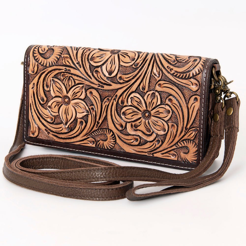 American Darling Organiser Hair-On Hand Tooled Genuine Leather