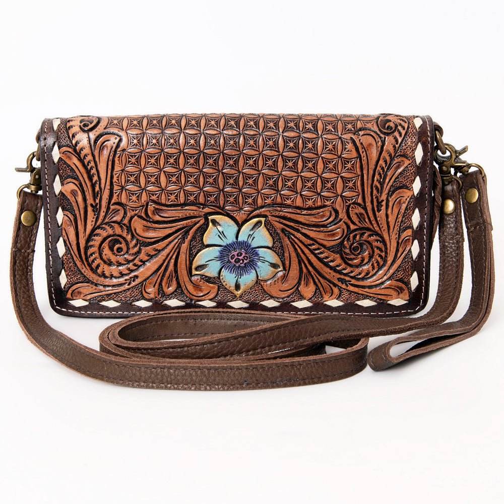 American Darling Organiser Hair-On Hand Tooled Genuine Leather