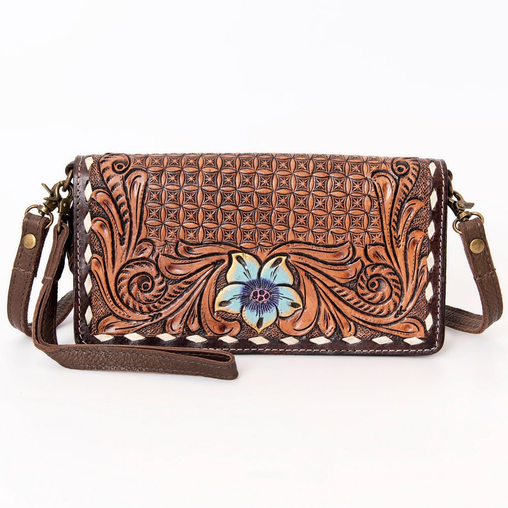 American Darling Organiser Hair-On Hand Tooled Genuine Leather