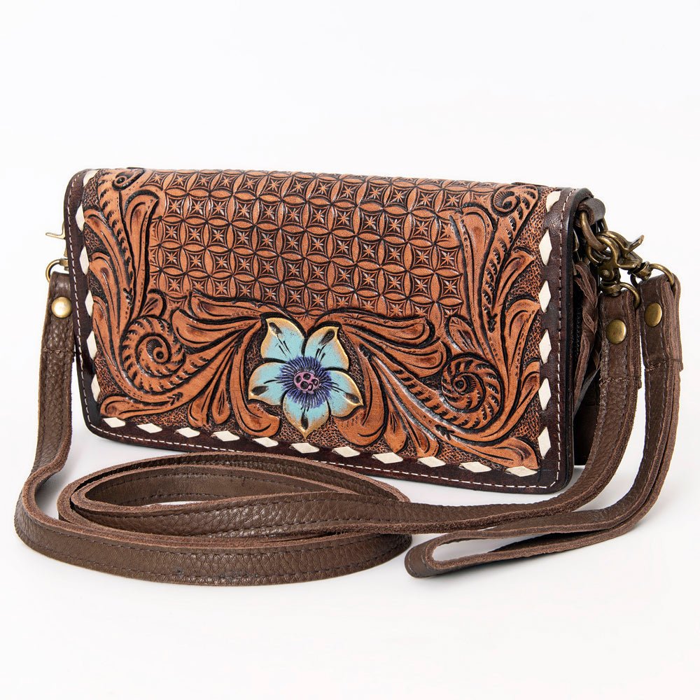 American Darling Organiser Hair-On Hand Tooled Genuine Leather