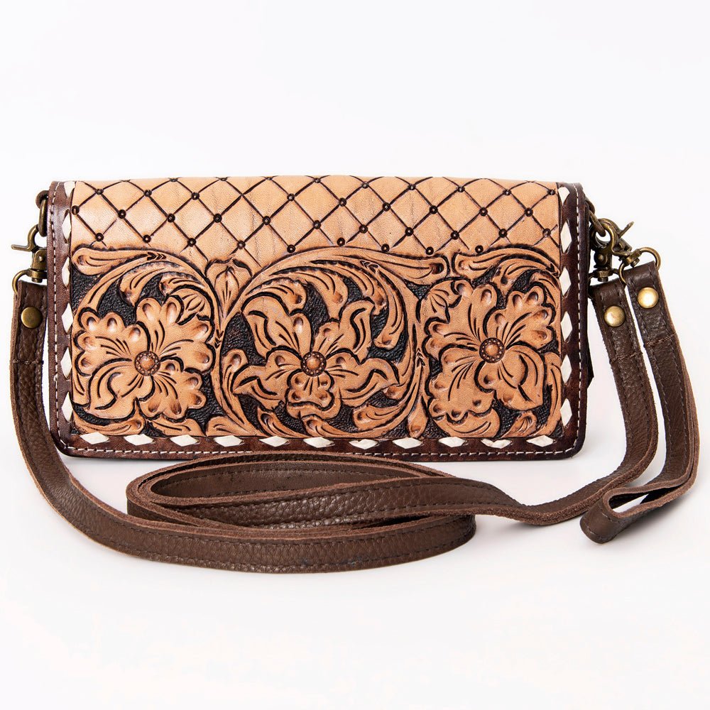 American Darling Organiser Hair-On Hand Tooled Genuine Leather