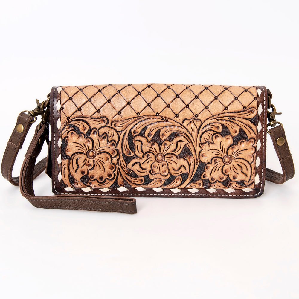 American Darling Organiser Hair-On Hand Tooled Genuine Leather