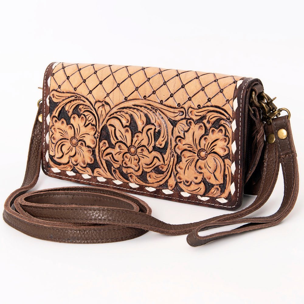 American Darling Organiser Hair-On Hand Tooled Genuine Leather