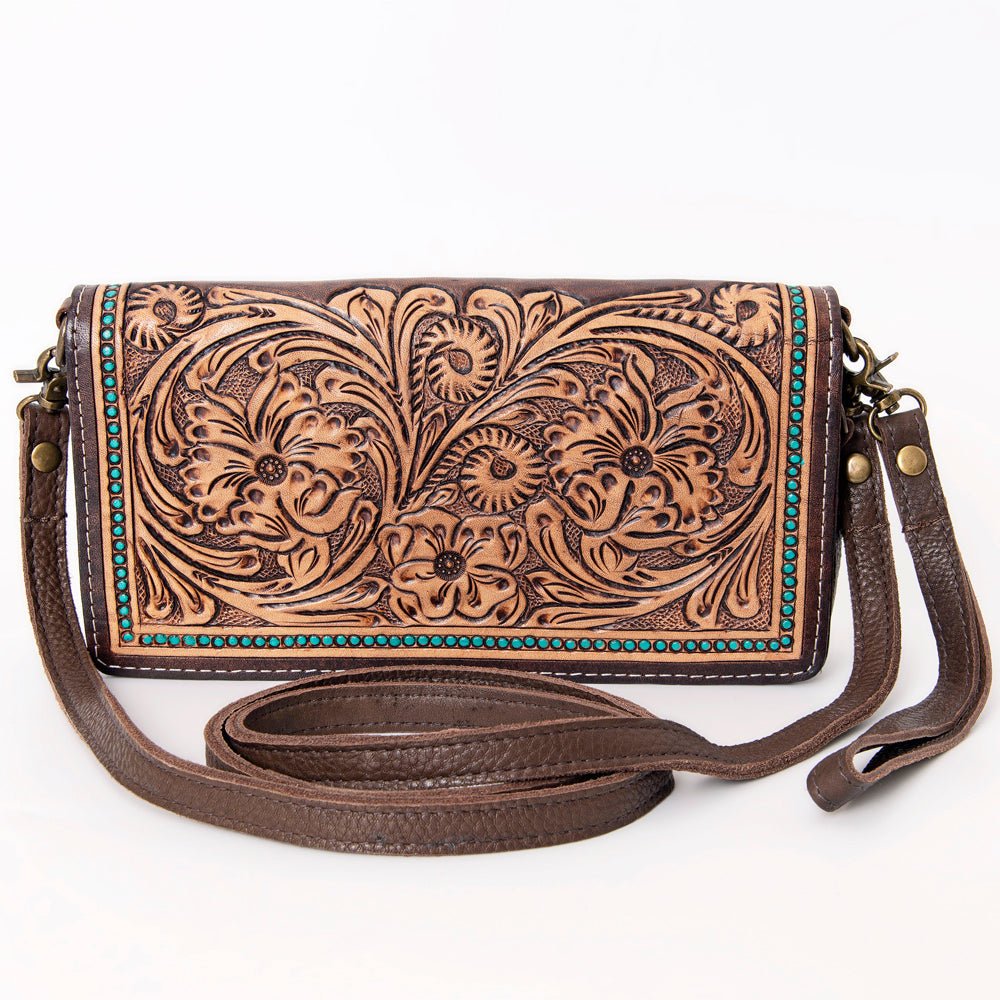American Darling Organiser Hair-On Hand Tooled Genuine Leather