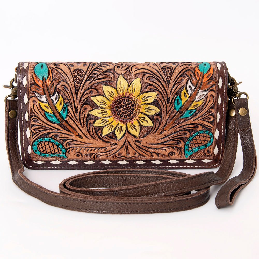 American Darling Organiser Hair-On Hand Tooled Genuine Leather