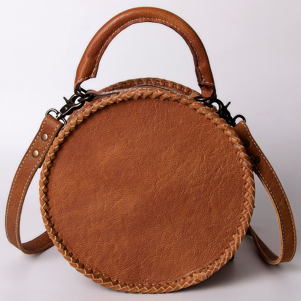 American Darling Hand-Tooled Genuine Leather Canteen Bag