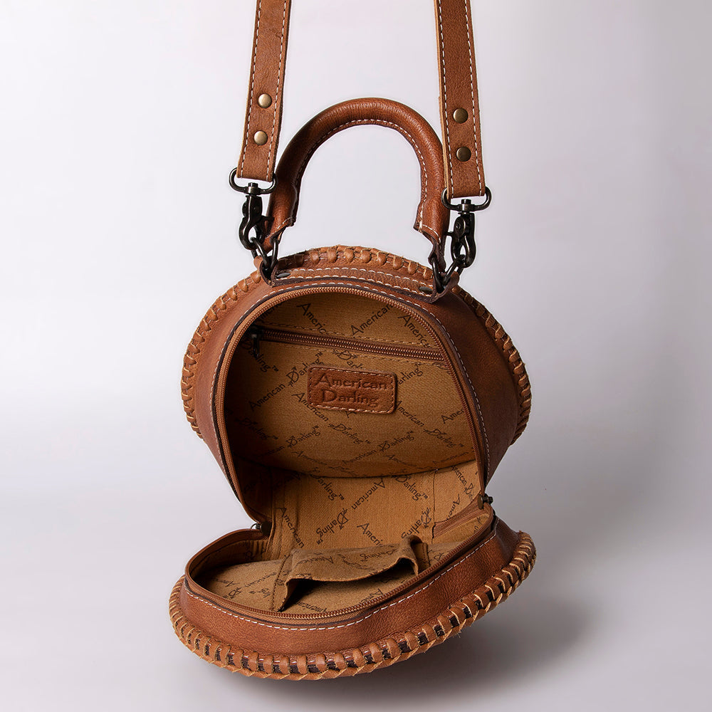 American Darling Hand-Tooled Genuine Leather Canteen Bag
