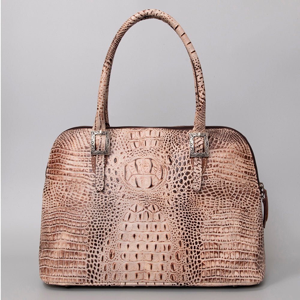 American Darling Crocodile Embossed Genuine Leather Bag