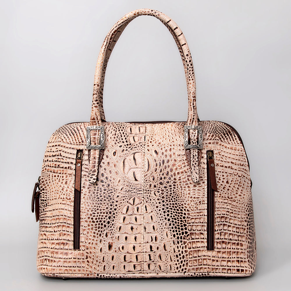 American Darling Crocodile Embossed Genuine Leather Bag