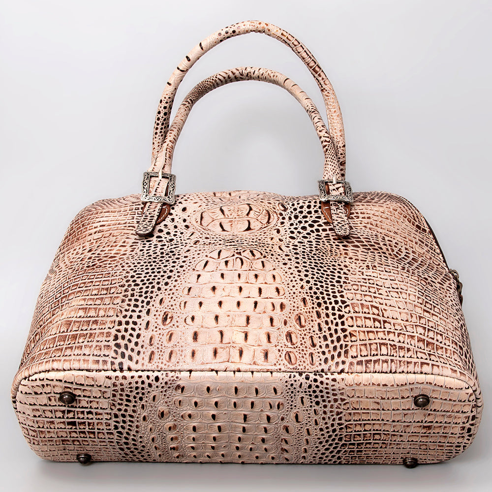 American Darling Crocodile Embossed Genuine Leather Bag