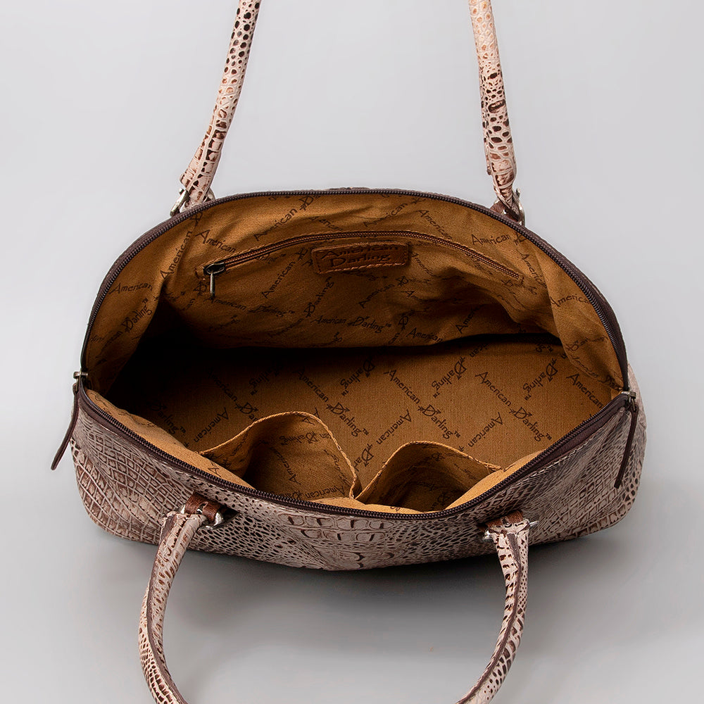 American Darling Crocodile Embossed Genuine Leather Bag