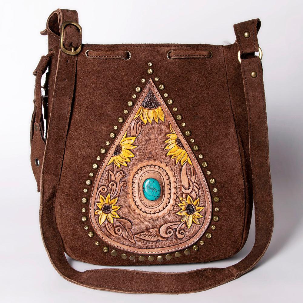 American Darling Hand-Tooled Leather Crossbody Bag