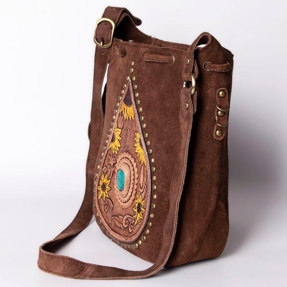 American Darling Hand-Tooled Leather Crossbody Bag