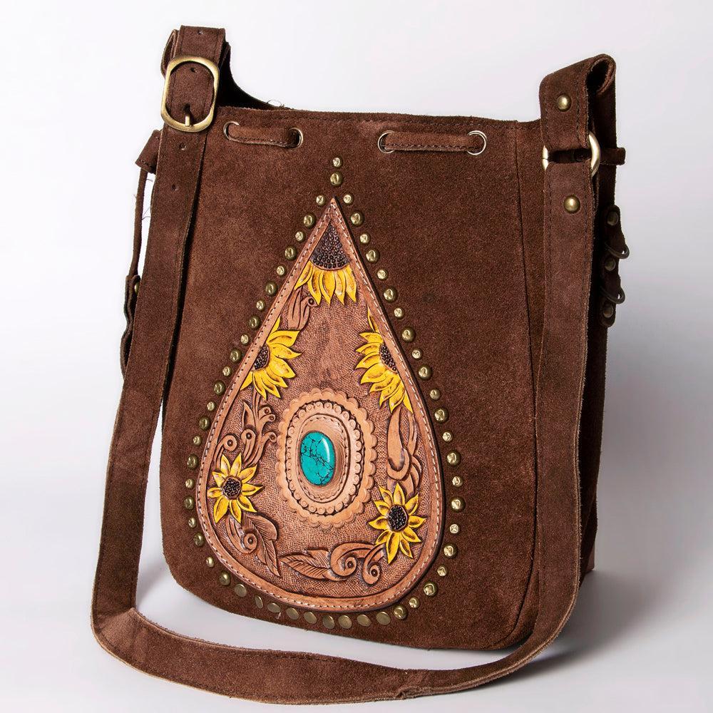 American Darling Hand-Tooled Leather Crossbody Bag