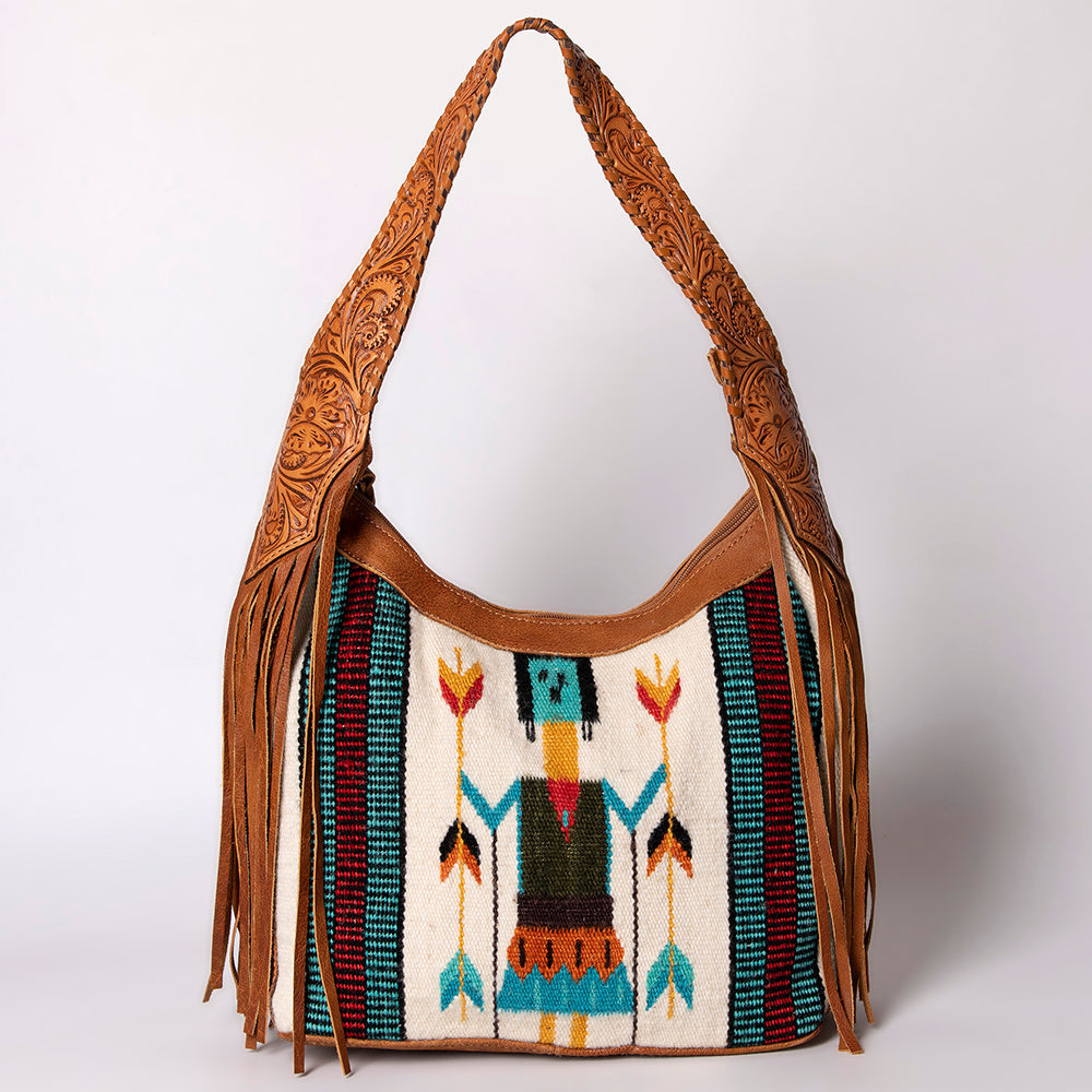 Hobo Hair On Saddle Blanket Genuine Leather Western Bag For Women