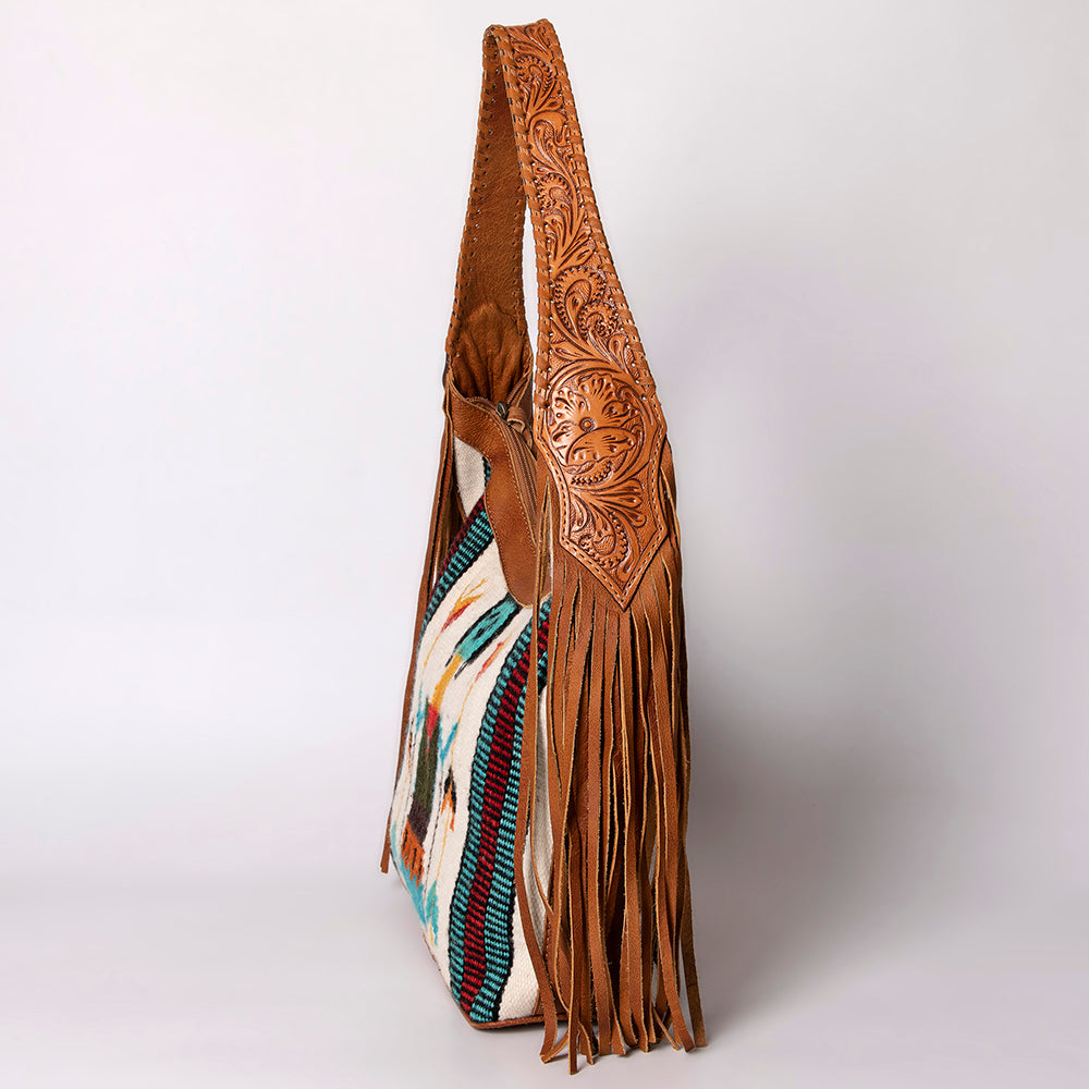 Hobo Hair On Saddle Blanket Genuine Leather Western Bag For Women