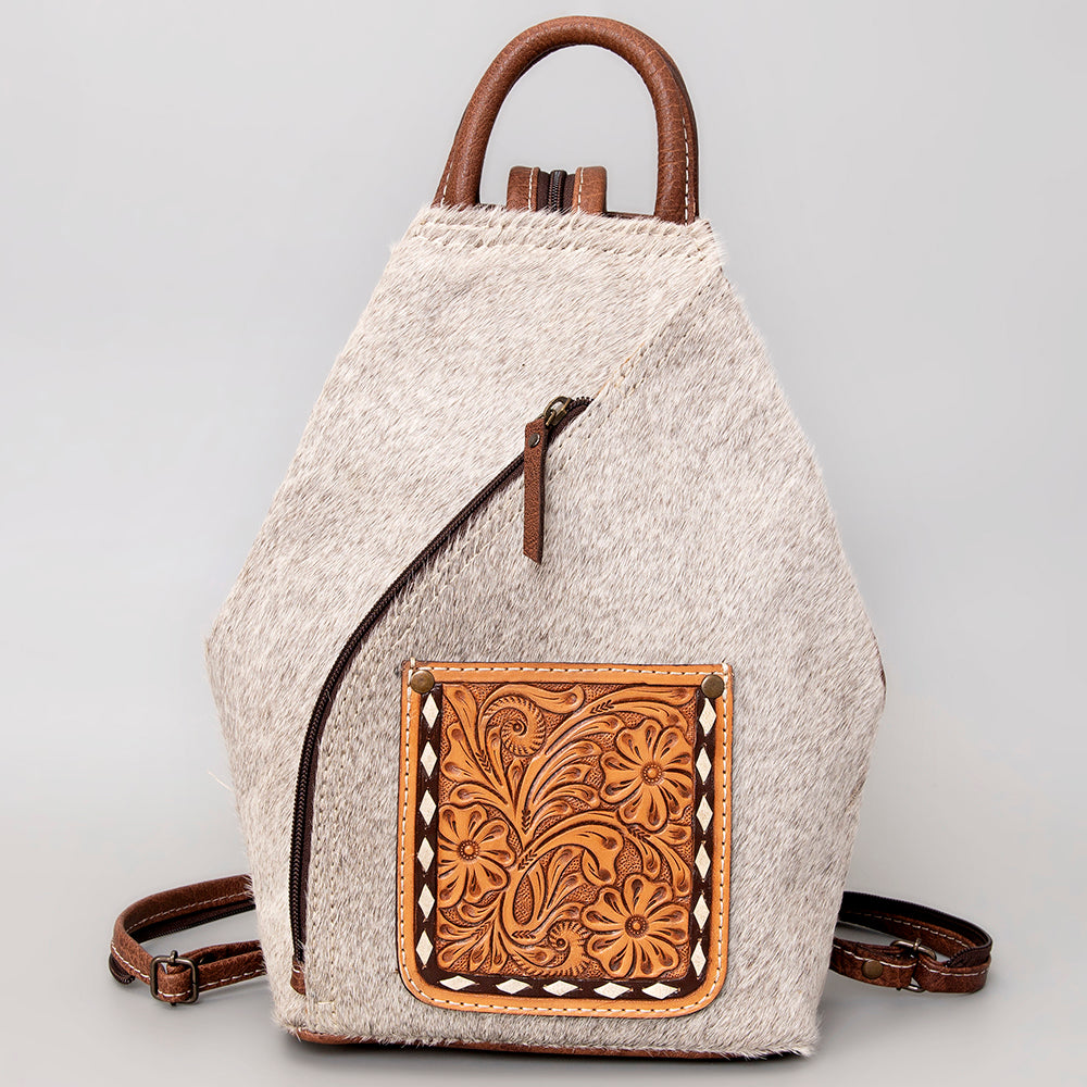 American Darling Backpack Hand Tooled Hair on Leather Western Women Bag | for Laptop School Purse Travel