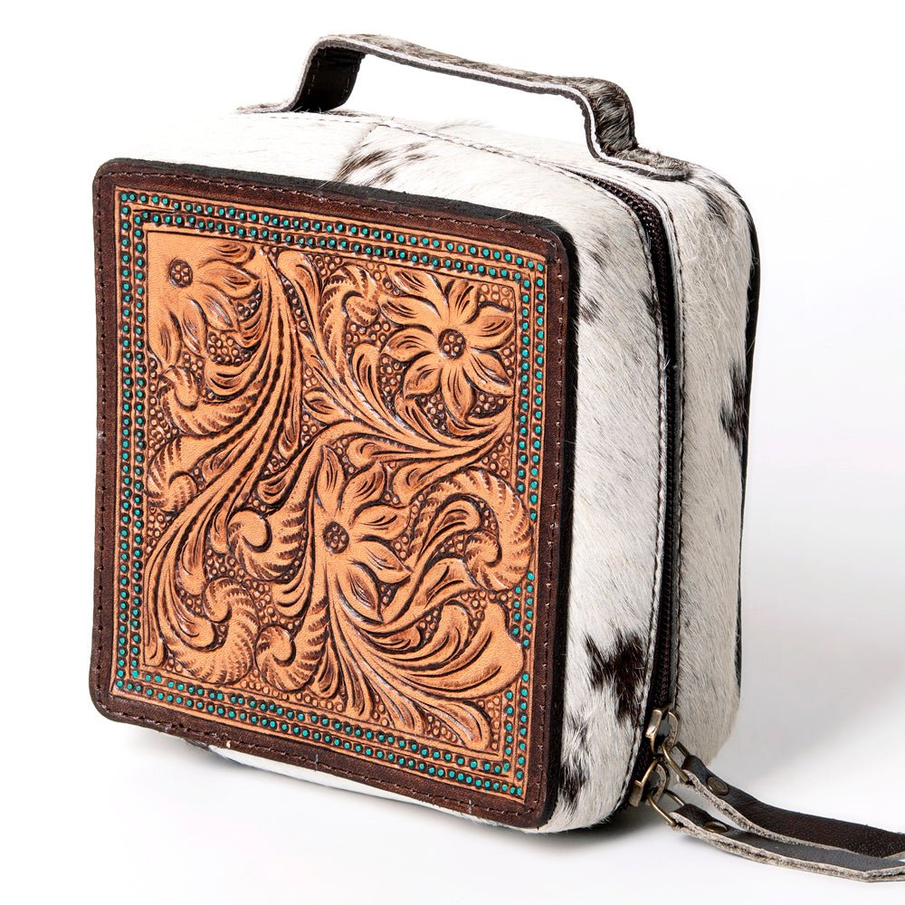 American Darling Hand Tooled Hair-On Genuine Leather