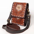 Ohlay Cell Phone Holder 100% cotton Denim Genuine Leather