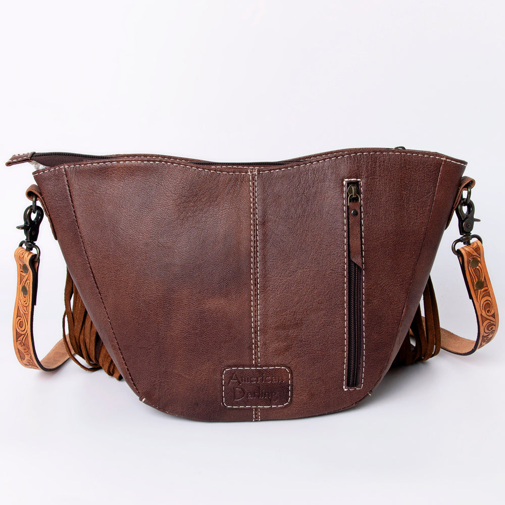 American Darling Large Hand-Tooled Leather Crossbody