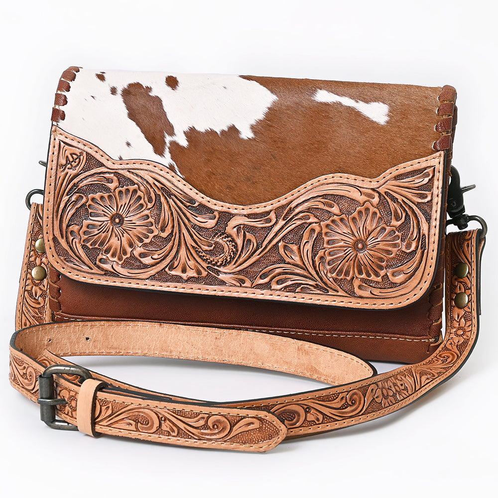 American Darling Hand-Tooled Hair-On Leather Wallet