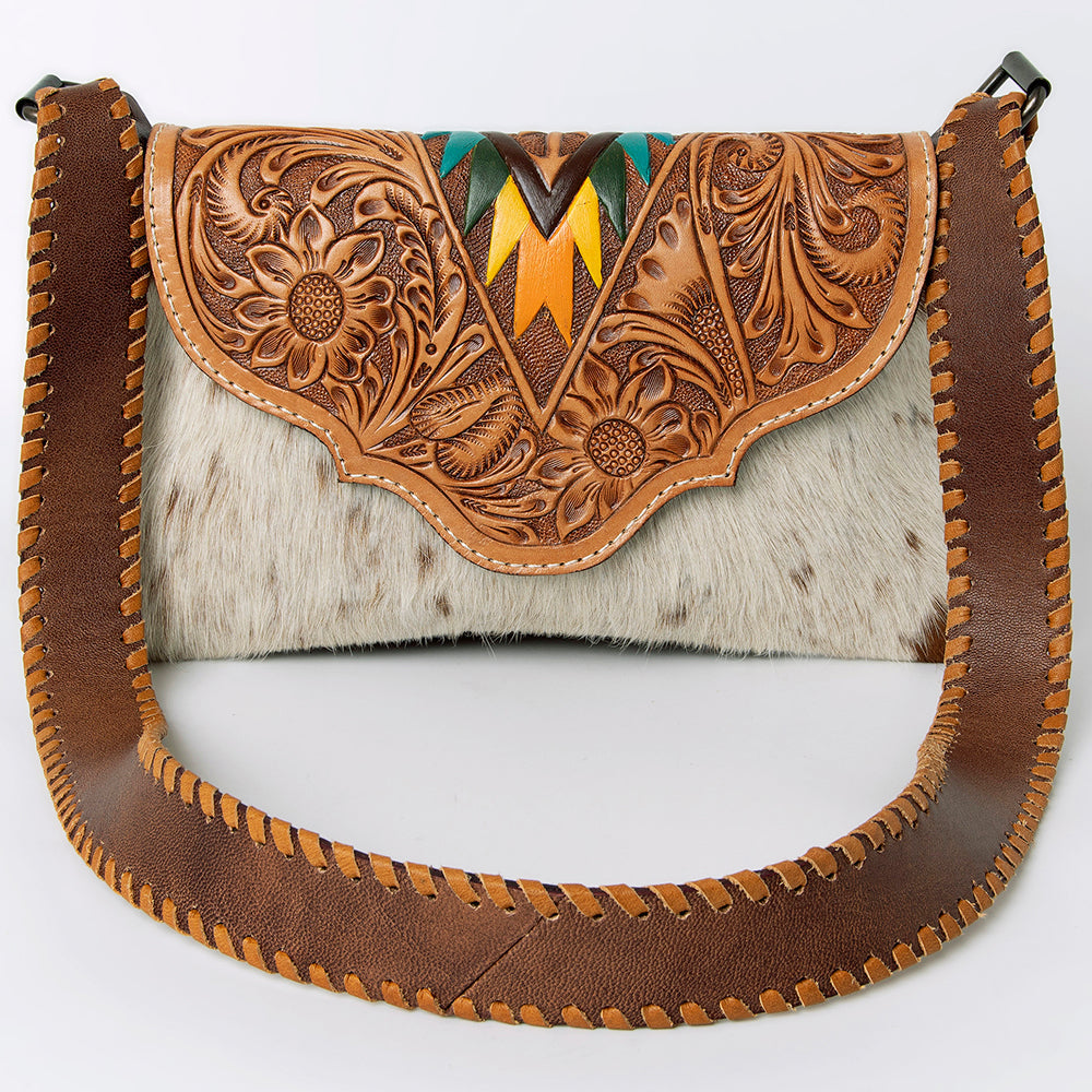 American Darling Hand-Tooled Hair-On Leather Wallet