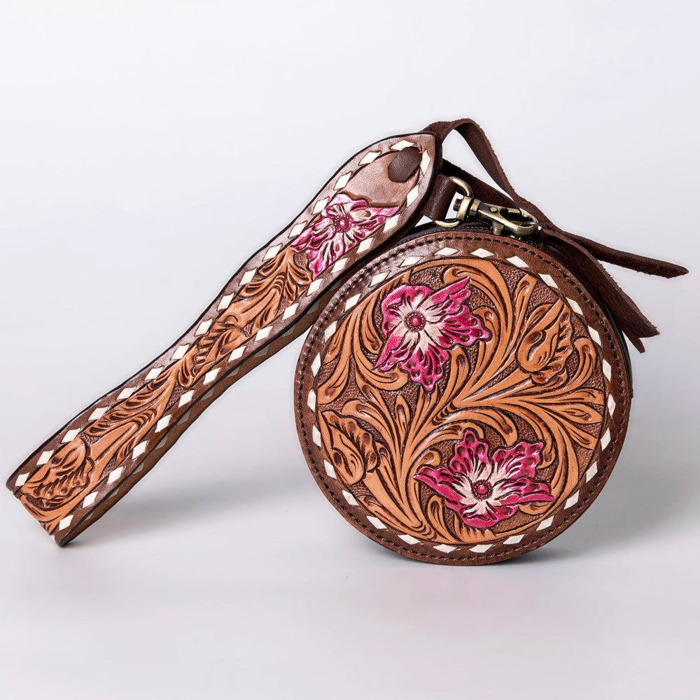 American Darling Canteen Hand Tooled Genuine Leather