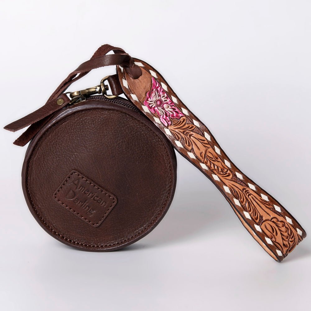 American Darling Canteen Hand Tooled Genuine Leather