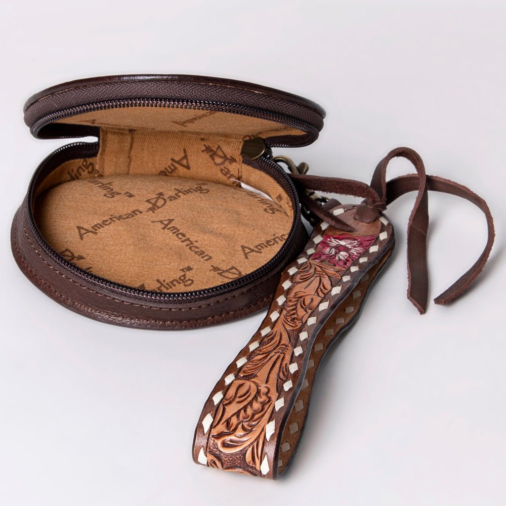 American Darling Canteen Hand Tooled Genuine Leather