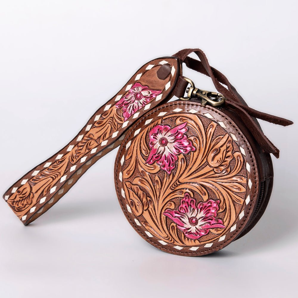 American Darling Canteen Hand Tooled Genuine Leather