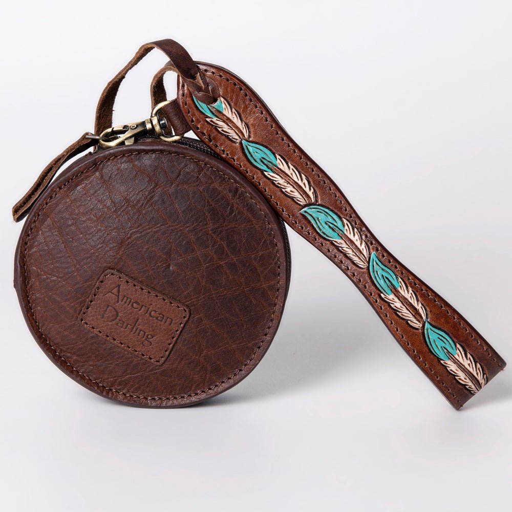 American Darling Canteen Hand Tooled Genuine Leather