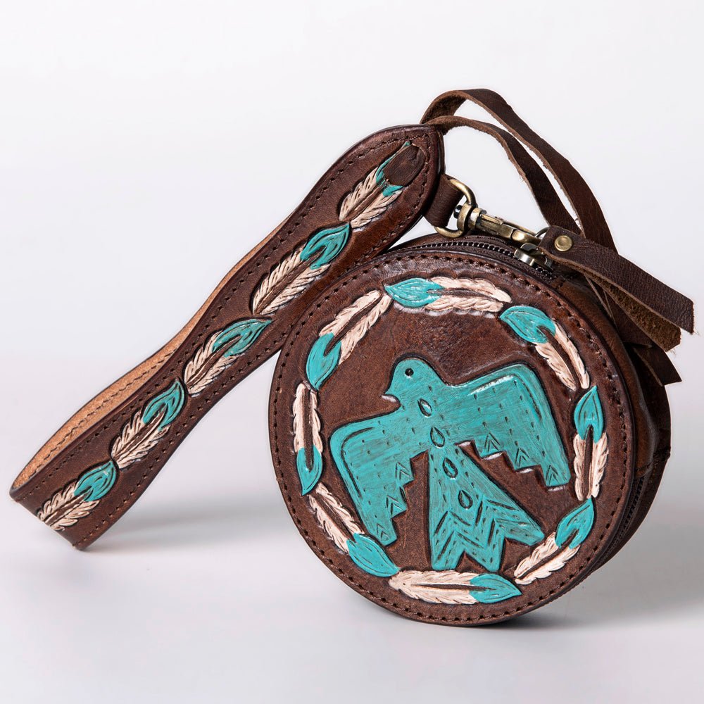 American Darling Canteen Hand Tooled Genuine Leather