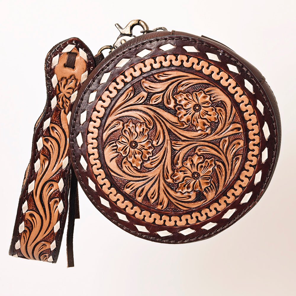 American Darling Canteen Hand Tooled Genuine Leather
