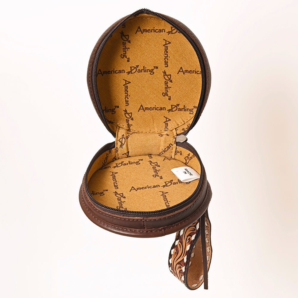 American Darling Canteen Hand Tooled Genuine Leather