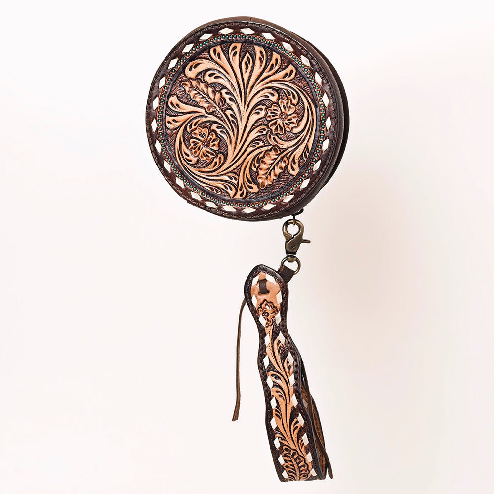 American Darling Canteen Hand Tooled Genuine Leather