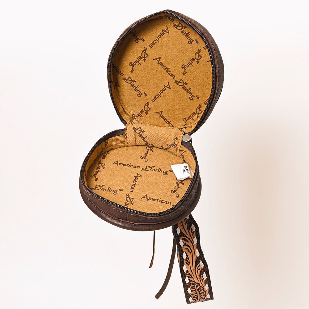 American Darling Canteen Hand Tooled Genuine Leather