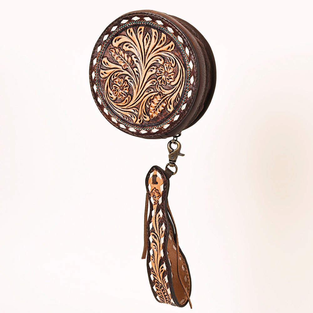 American Darling Canteen Hand Tooled Genuine Leather
