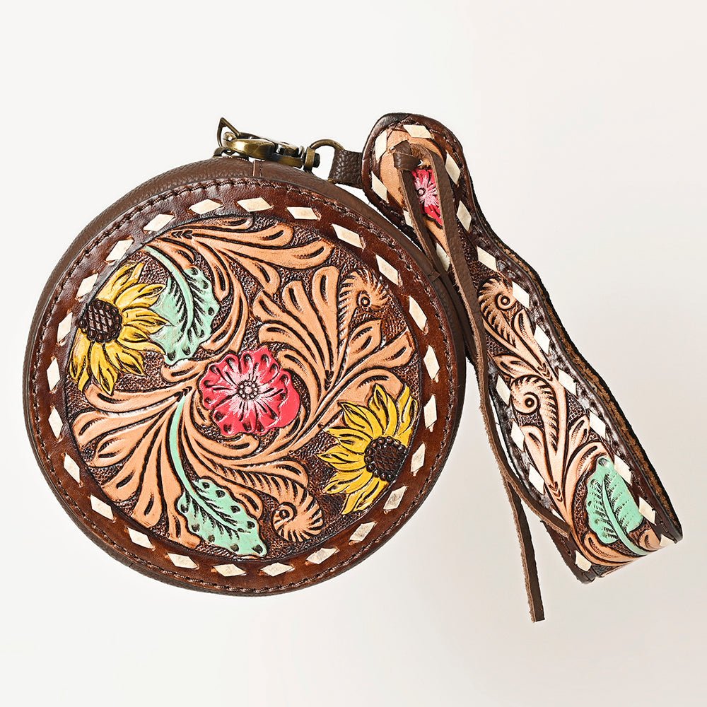 American Darling Canteen Hand Tooled Genuine Leather