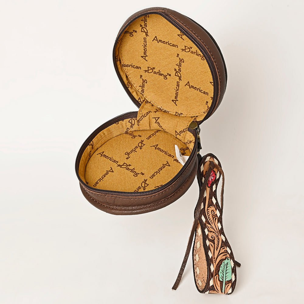 American Darling Canteen Hand Tooled Genuine Leather