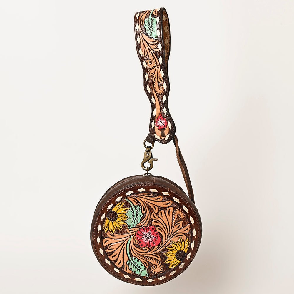 American Darling Canteen Hand Tooled Genuine Leather