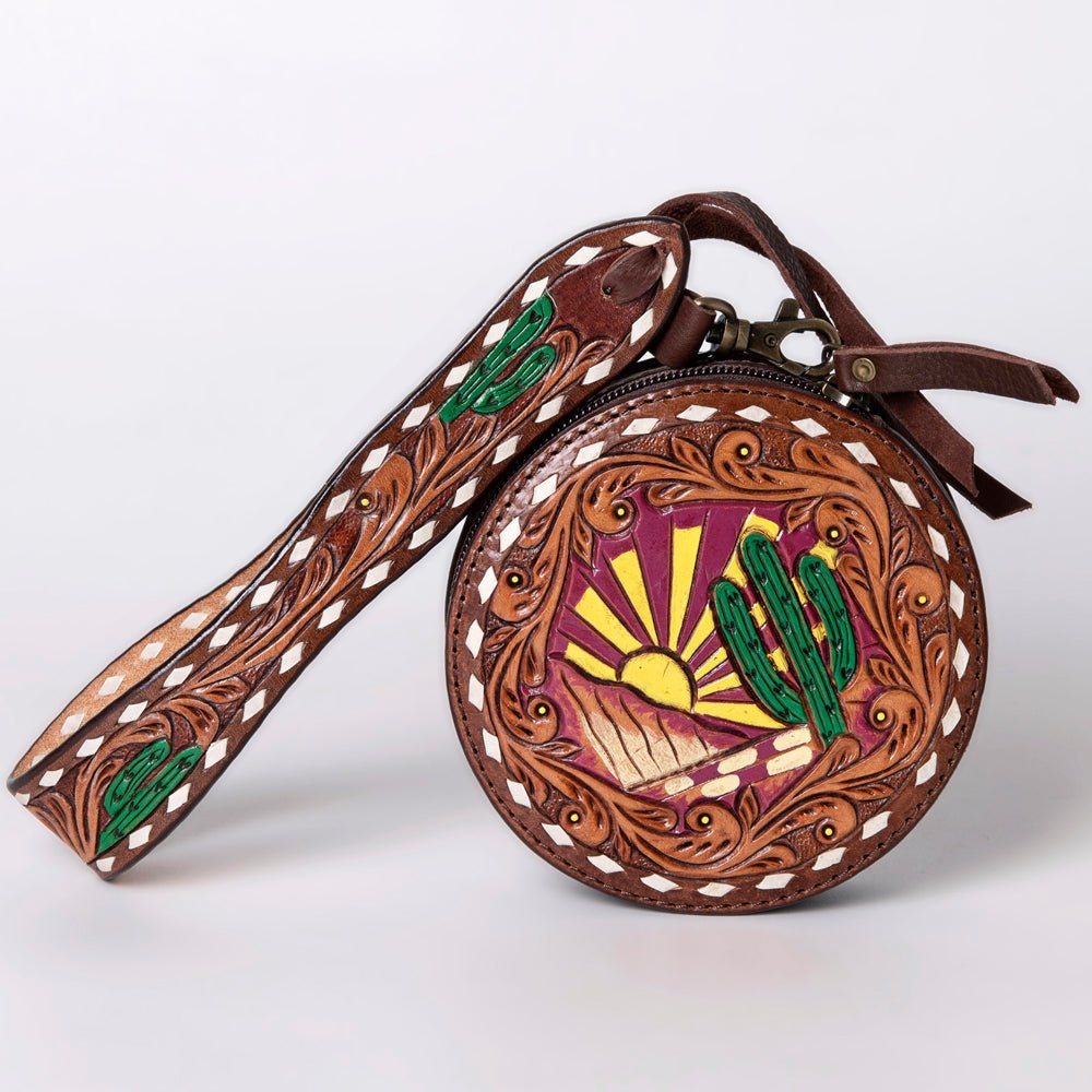 American Darling Canteen Hand Tooled Genuine Leather