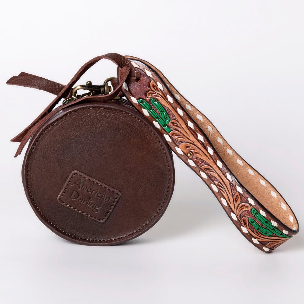 American Darling Canteen Hand Tooled Genuine Leather