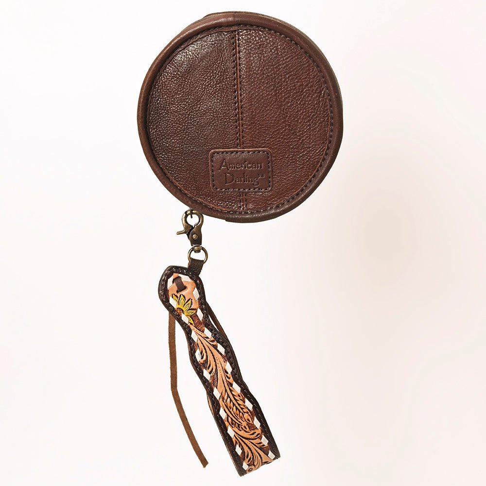American Darling Canteen Hand Tooled Genuine Leather