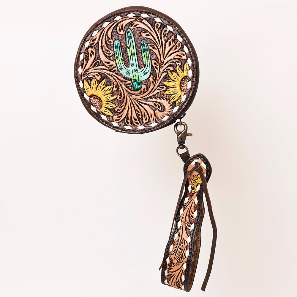 American Darling Canteen Hand Tooled Genuine Leather