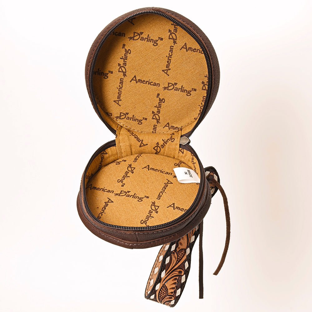 American Darling Canteen Hand Tooled Genuine Leather