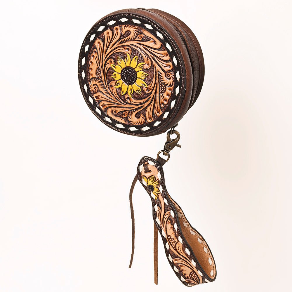American Darling Canteen Hand Tooled Genuine Leather